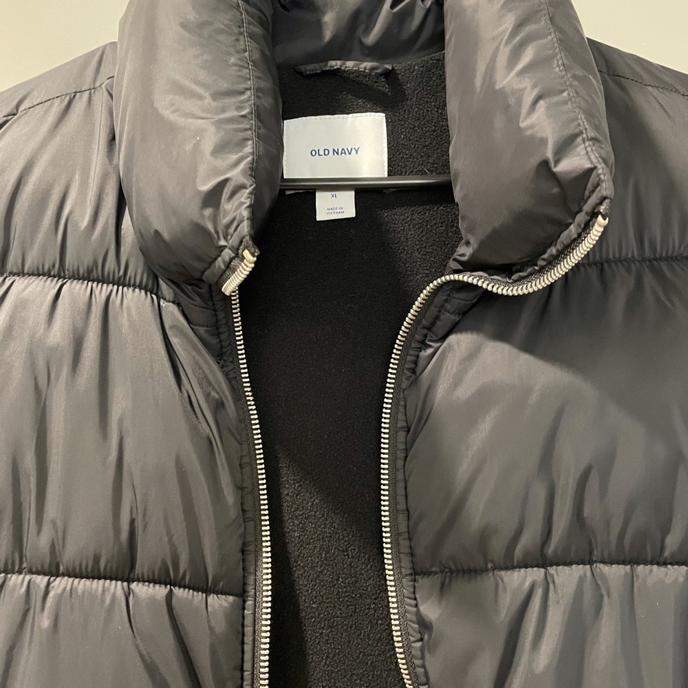 Old Navy Men’s Puffer Vest Black Full Zipper XL_2